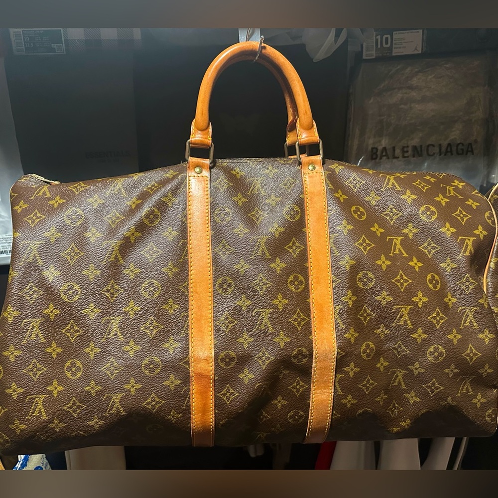 Louis Vuitton Monogram Duffel Bag in Brown and Tan